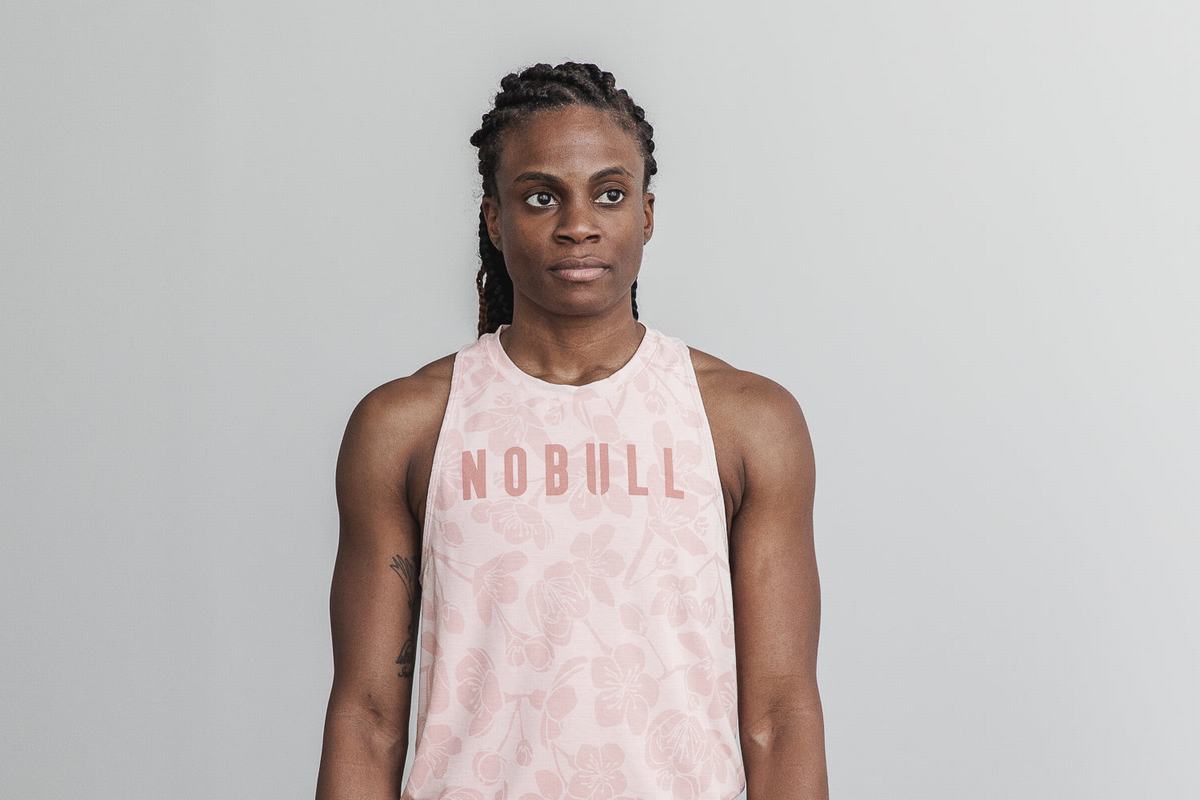 Nobull High-Neck Women's Tank Tops Rose Pink | Australia (RB6324)